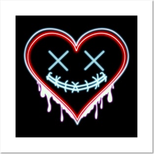 Neon Heart Posters and Art